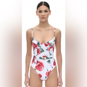 Onia Danielle Rose One Piece Belted Swimsuit Sz M 🎁🌹